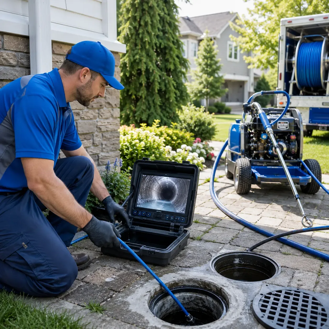 Outdoor drain cleaning professionals serving Franklin, IN
